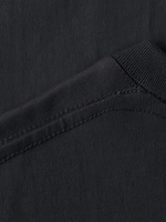 Baskılı Oversize Bisiklet Yaka T-shirt - Siyah