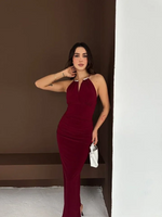 Elbisesi Bordo